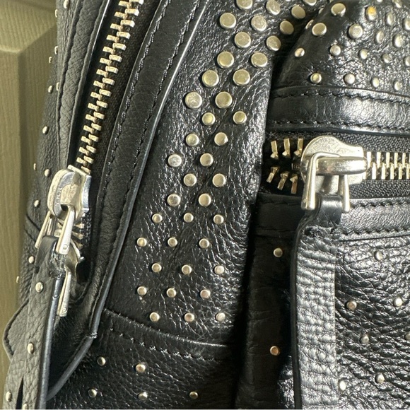 Marc Jacob’s Leather Domo Biker Studded Backpack Medium Zipper Y2K Vintage Moto - Picture 5 of 16
